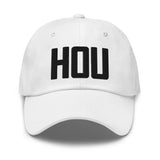 HOU Airport Code Embroidered Dad Hat Houston Texas