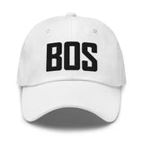 BOS Airport Code Embroidered Dad Hat Boston Massachusetts