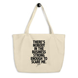 Nobody in the Business Tupac Entrepreneur Large Organic Tote Bag - CRE PYT