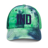 IND Airport Code Hat Pastel Tie Dye Embroidered Hat Dad Hat Indianapolis Indiana Travel Gift Large Letters Baseball Cap Airbnb Host Gift - CRE PYT