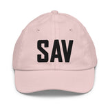 SAV Airport Code Hat Savannah Georgia Hilton Head Island South Carolina Youth Hat Embroidered Hat Travel Gift Baseball Cap City Hats - CRE PYT